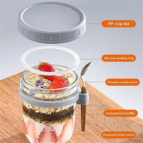 Overnight Oats Jars With Spoon