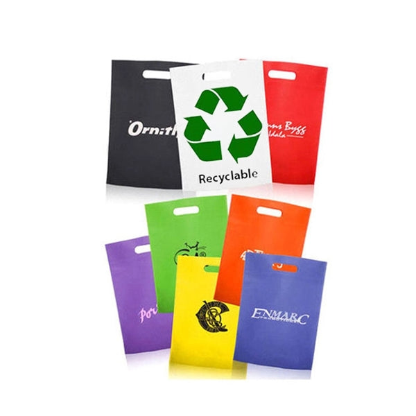 Advertising Die Cut Handle Trade Show Nonwoven Tote Bags