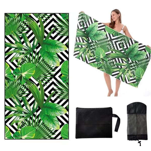 Large Sand-Free Microfiber Quick-Dry Beach Towel