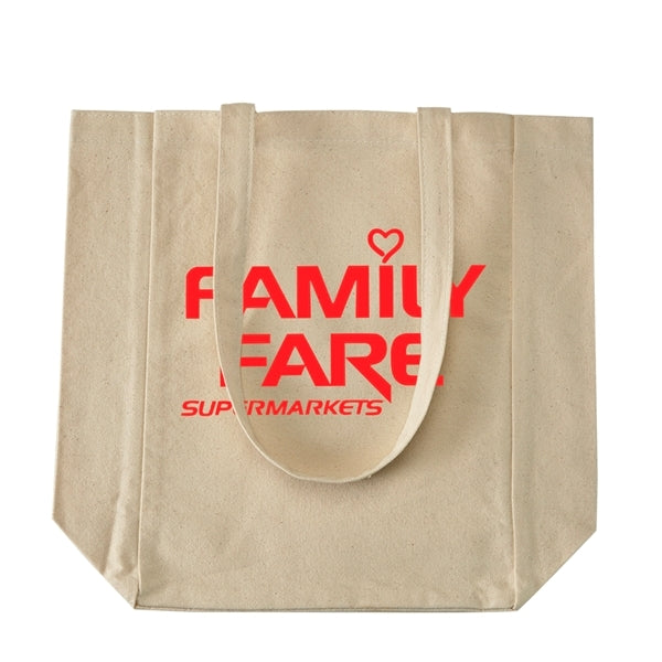 10 Oz. Plain Organic Cotton Canvas Tote Bag
