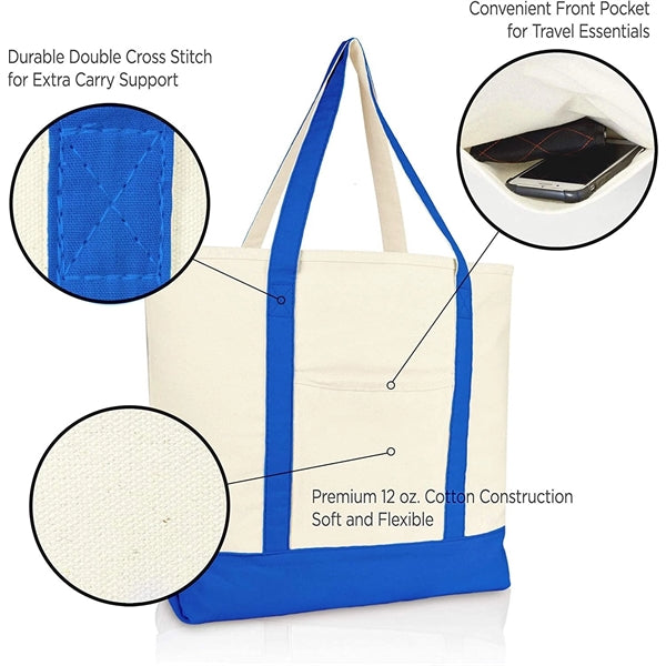 12 oz Canvas Cotton Boat Shoulder Bags