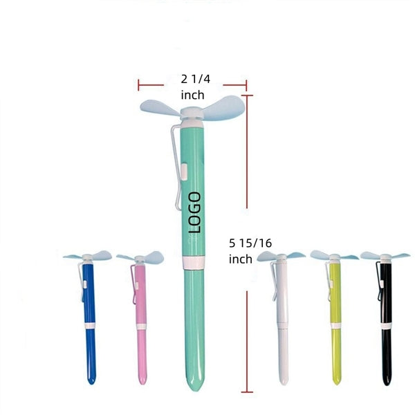 Mini Fan With Metal Ballpoint Pen & Multi-function Electroni