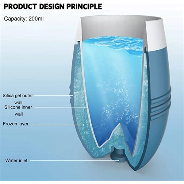 200/250 ML Silicone Insulated Ice Tumbler Cooler Wine Cup