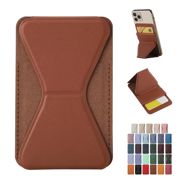 2-in-1 Leather Magnetic Wallet & Phone Stand