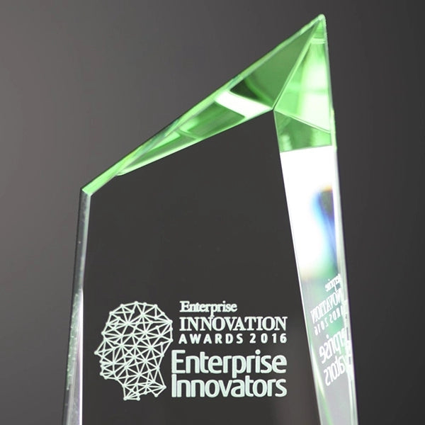 Glass Polygon Obelisk Award