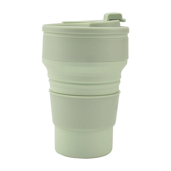 Outdoor Sports Folding Telescopic Silicone Cup With Straw