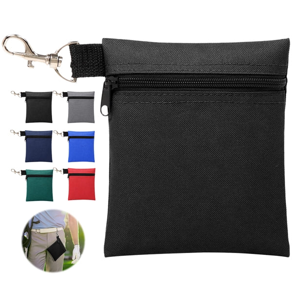 Zipper Golf Tee/Ball Pouch Bag