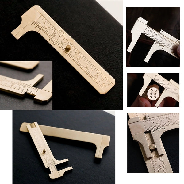 Mini Portable Pocket Double Scale Brass Vernier Caliper
