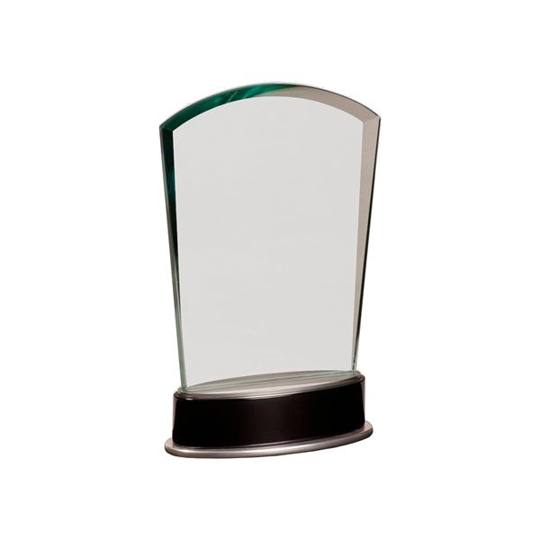 6 3/4" Jade Fan Metro Glass Award
