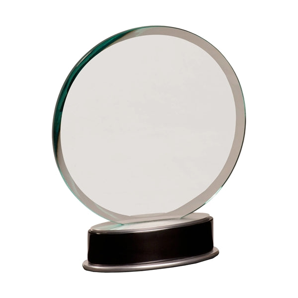 9" Jade Round Metro Glass Award