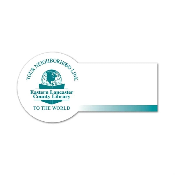 UV Printed Poly Name Badge (2"x4") Rectangle w/Round End