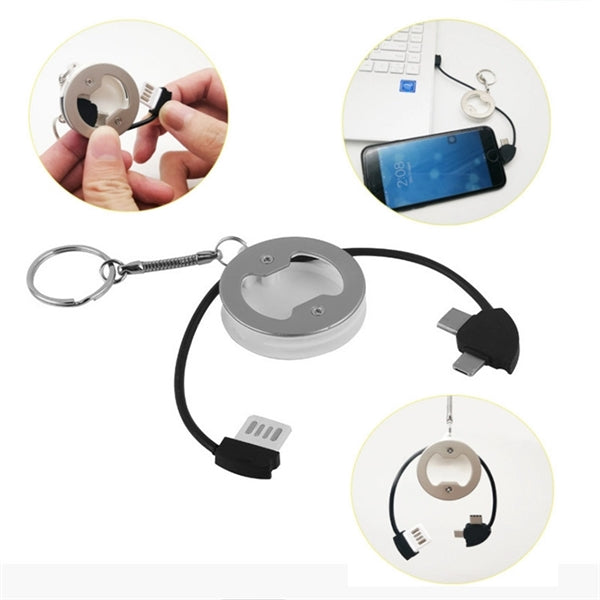 3 in 1 Charing Cable With Beer Opener