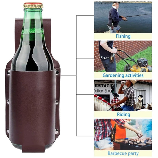 Leather Beer Holster Bottle Holders