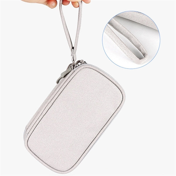 Double Layer Electronics Travel Organizer Earphone Bag
