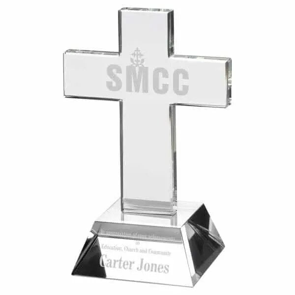 Clear Glass Cross Award