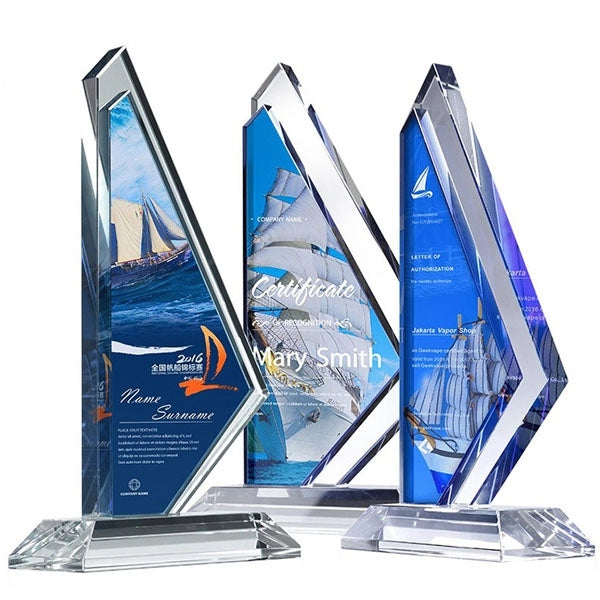 Crystal Sailboat Trophy Award