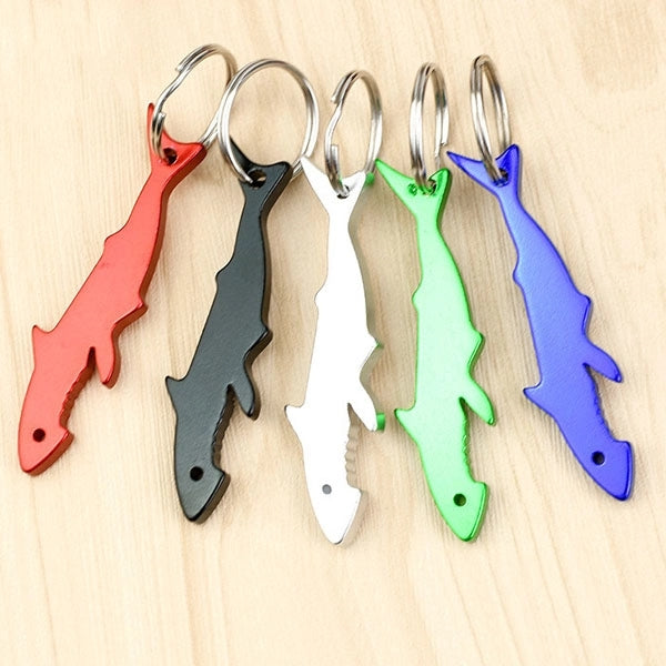 Aluminum Shark Shaped Bottler Opener Keychains