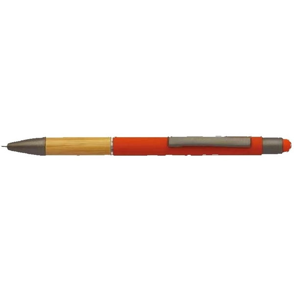 Bamboo Soft Touch Rubber Metal Pen