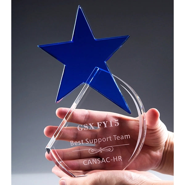 Round star crystal Award