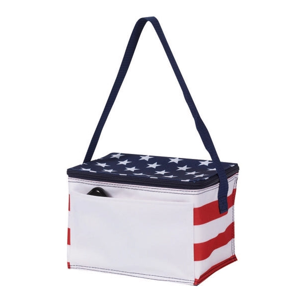 Poly 6 Can Stars & Stripes Cooler Bag