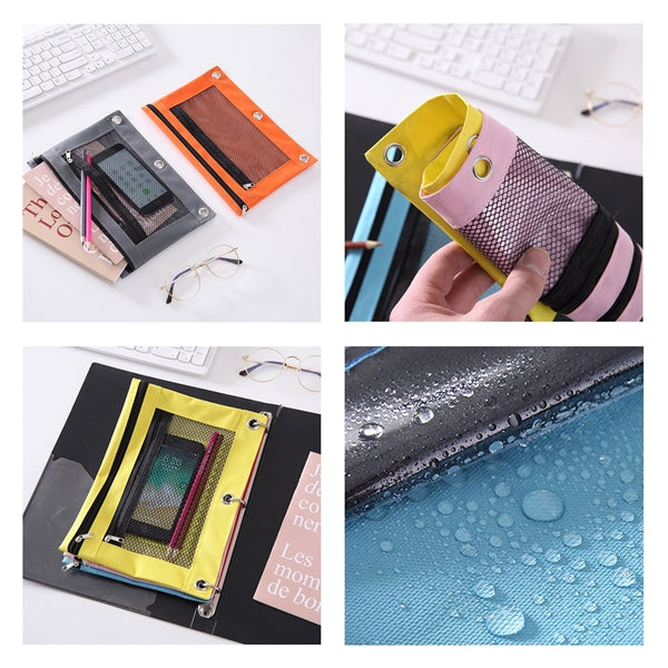 Ring Binder Pencil Pouch With Mesh Window