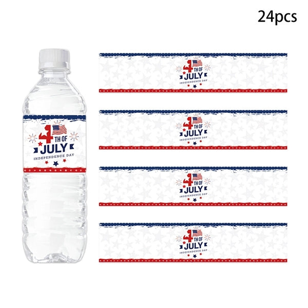 Independence Day Water Bottle Sticker For 8/ 12 / 16Oz.