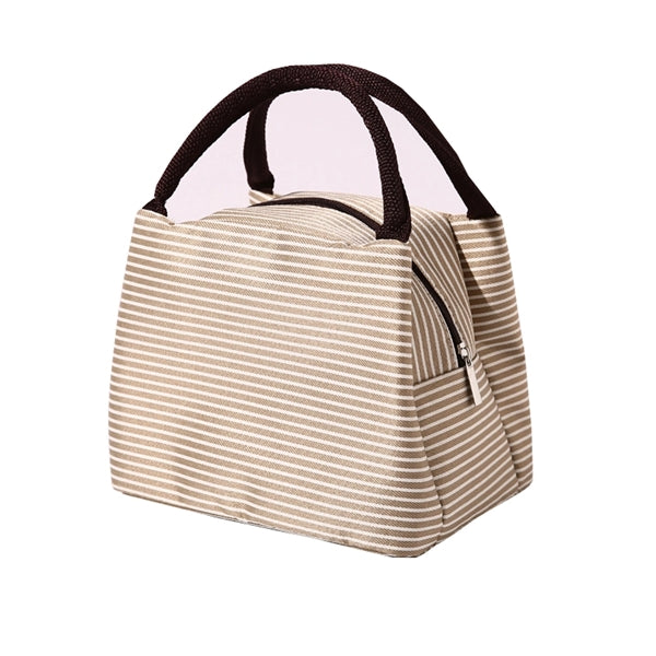 Stripe Insulated Lunch Cooler Tote Bag