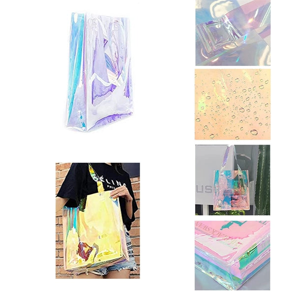 Square Laser Clear Tote Bag With Handle