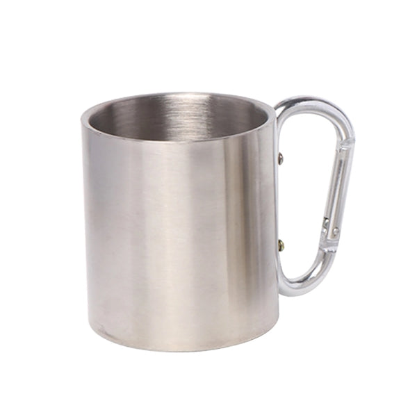 Stainless Steel Coffee Mugs With Carabiner Handles