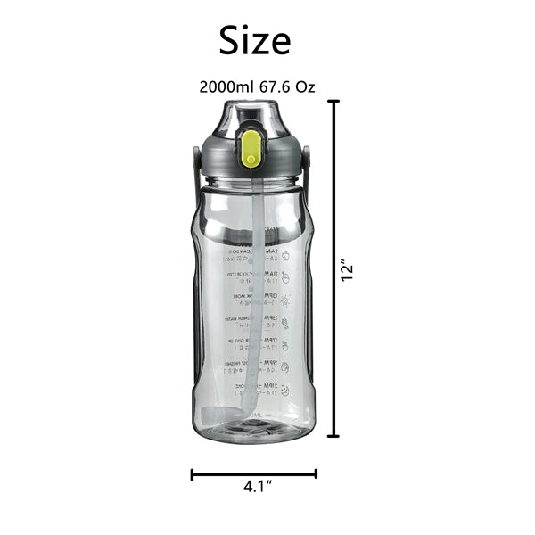 68 Oz Bpa-Free Sports Water Bottle With Flip Top Lid