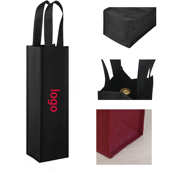 Square Bottom Recyclable Non Woven One Bottle Wine Bags