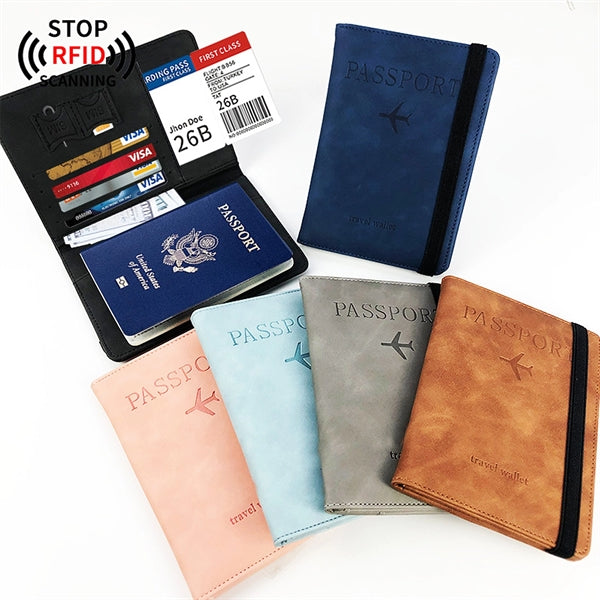 Faux Leather Rfid Passport Holder