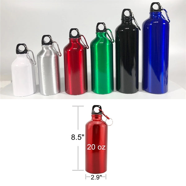 20 oz Aluminum Sport Bottle With Carabiner