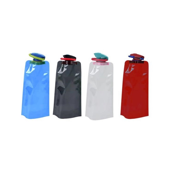 Water Bottle Bag Collapsible Flip-Top Lid & Clip