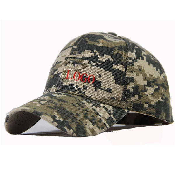 Camouflage Cotton Blend Twill 6 Panel Baseball Cap