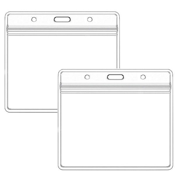Horizontal ID Card Name Tag Badge Holder