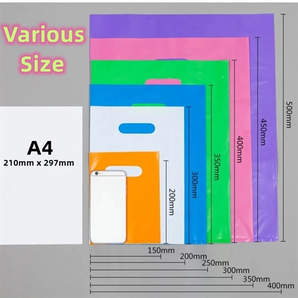 Recyclable Die Cut Handle Plastic Bag (14"x18")