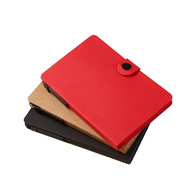 Button Closure Eco Sticky Notes & Notebook w/Pen