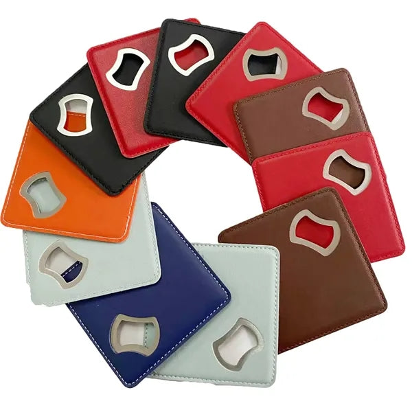 Beverage Coaster with Built-in Bottle Opener