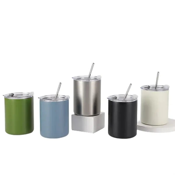 13.5 oz Stainless Steel Travel Mug with Lid and Straw