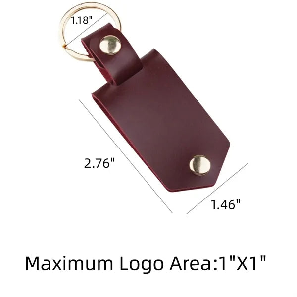PU Leather Photo Frame Keychain