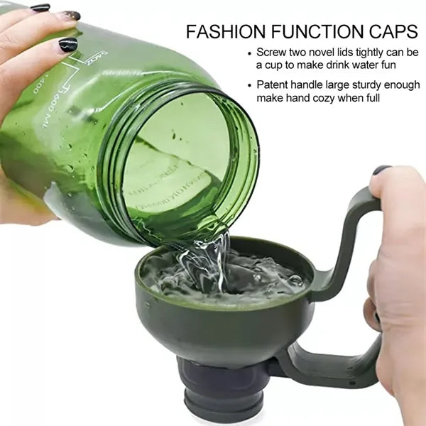 64 Oz Water Bottle With Straw