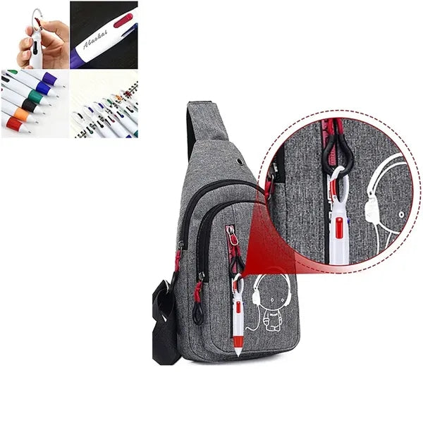 Retractable Shuttle 4-in-1 Multicolor Ballpoint Pens