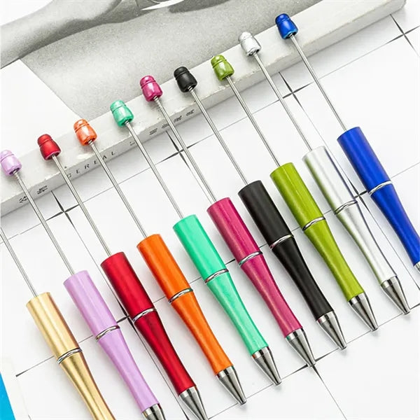 Plastic Beadable Ballpoint Pen With Your Custom Logo Or Text