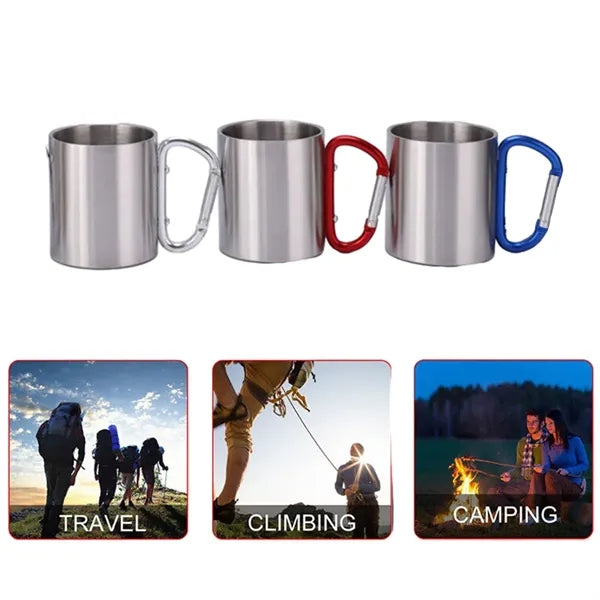 7.5oz Stainless Steel Carabiner Mug