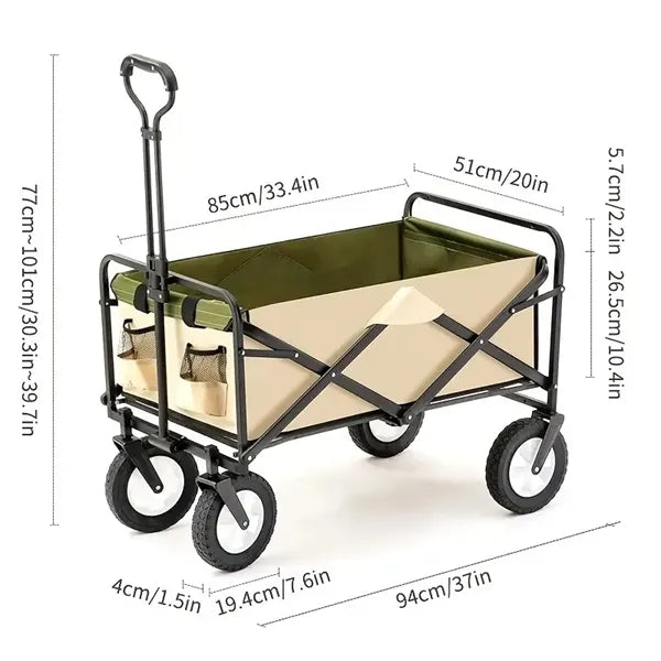 Outdoor Folding Utility Wagon Cart