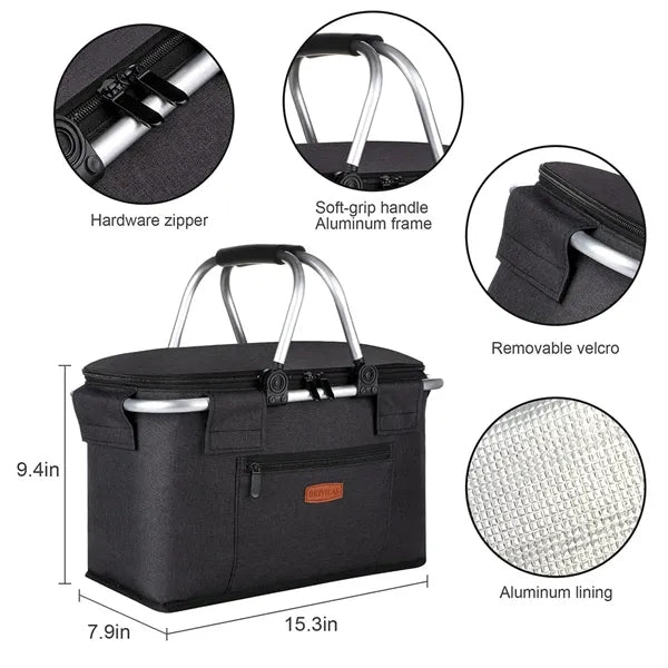 Foldable Insulated Picnic Basket