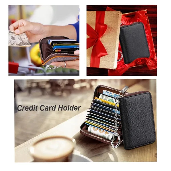 Multi-slot Leather Card Holder