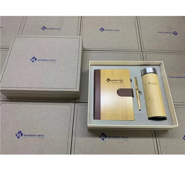 Eco-Friendly Bamboo A5 Notebook Gift Set