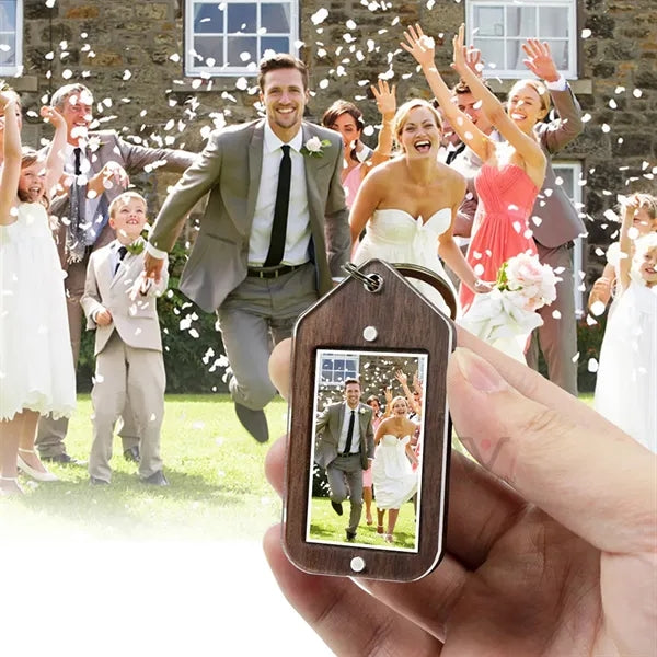 Acrylic Photo Wooden Keychain